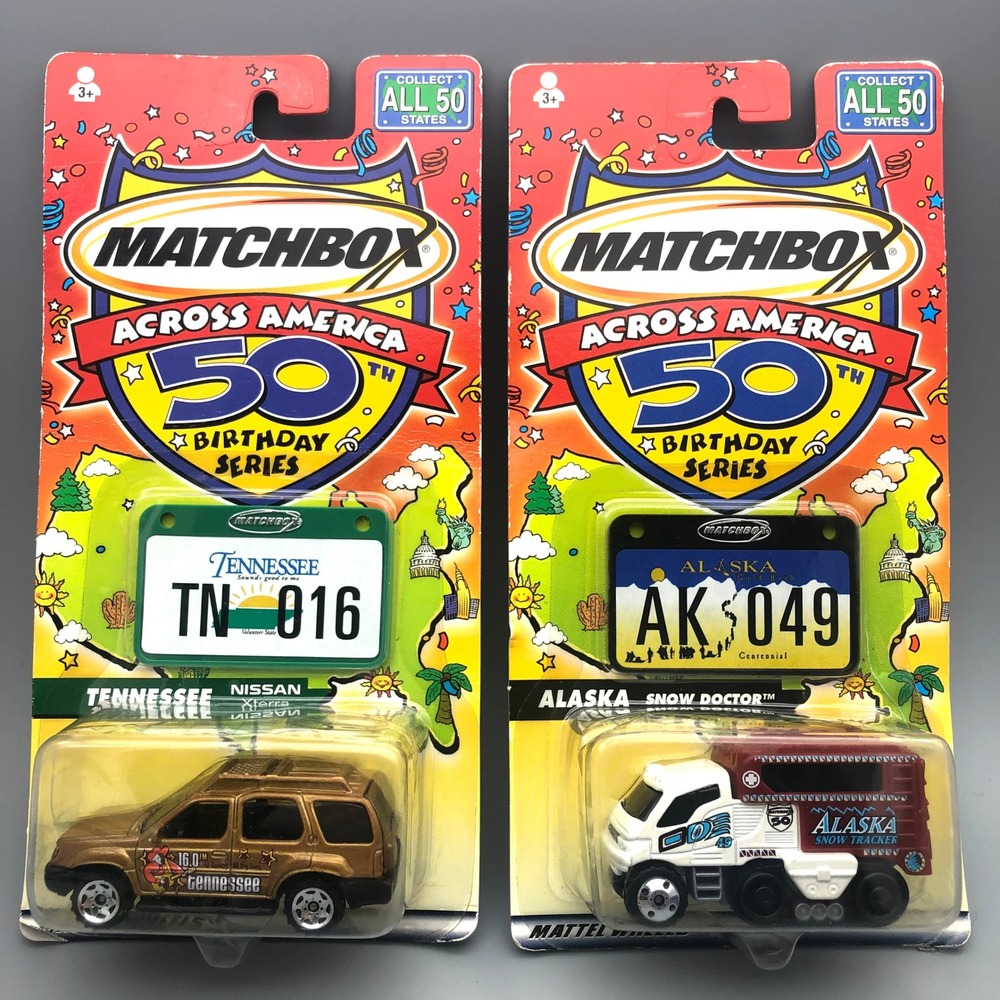 Matchbox Across America 50th Birthday Tennessee Nissan Xterra Alaska Snow Doctor